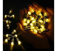 HOTUT Mini LED Luces LED para Farolillos de Papel, Impermeables Globo Luces para Decoración de Boda, Cumpleaños, Fiesta - Blanco Frio