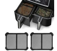 HOTUT Protector Contra Salpicaduras de Freidora, 2 Piezas Protector Contra Salpicaduras para Freidora, Silicona Antisalpicaduras Reutilizable Compatible con Ninja Foodi Max Dual Zone AF400EU y AF451EU