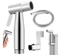 HOTUT Pulverizador para bidé de mano, Grifo para WC de Mano, Ducha Bidet Acero Inoxidable, Ducha Bidet para WC con Soporte y Manguera de 59 inch, Adecuado para Limpieza de Inodoros, Higiene Personal