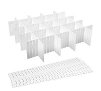 HOTUT Separadores para Cajones,8pcs Separadores de Cajones Ajustable,Organizadores de Cajones de Plástico 32x7cm,Separador de Armario Divisores para Maquillaje, Joyas, Dormitorio, Baño, Oficina