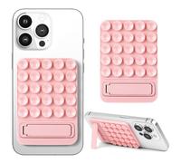 HOTUT Ventosa para Teléfono Móvil con Diseño de Soporte de Escritorio, Paquetes de Ventosas de Silicona para Todos Los Modelos de Teléfonos Móviles, Ventosa de Silicona de un Lado (Rosa)