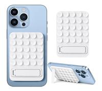 HOTUT Ventosa para Teléfono Móvil con Diseño de Soporte de Escritorio, Paquetes de Ventosas de Silicona para Todos Los Modelos de Teléfonos Móviles, Ventosa de Silicona de un Lado (Blanco)