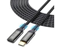 HOTUTUKI Cable Alargador USB C 3m, 240W PD 5A QC3.1 Cable Extensión USB 3.2 Gen2 20Gbps 4K@60Hz Compatible Con USB 3.1, 3.0, Hub