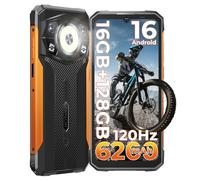 HOTWAV Cyber 17 Movil Irrompible-16GB+128GB(TF 2TB), 120Hz 6,75" HD+ Teléfono Movil Android 16, 6200mAh 20W, 48MP+16MP Cámara, Dual 4G SIM/NFC/OTG/GPS/Linterna de Camping súper Brillante