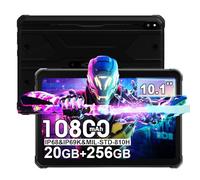 HOTWAV R10 Pro 10.1 Pulgadas Tablet Resistente 2025, 20GB+256GB+1TB Octa-Core, 10800mAh Teléfono Móvil Resistente, Android 14 Tablet Impermeable IP68/IP69K, 13MP+5MP,4G LTE,5G WiFi,GPS,OTG,Face ID