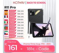 HOTWAV R11 Pro 2026 Tablet Rugerizada con lápiz óptico 8.7" Android 16, 24GB+256GB 2TB | Tablet Indestructible 10150mAh, 64MP+16MP, 120Hz, IP68/IP69K Resistente a Golpes, OTG/5G WiFi/GPS/NFC/Face ID