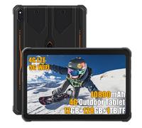 HOTWAV R8 10.1'' Pantalla Tablet Resistente 2025, 12GB+128GB/1TB, 10800mAh Teléfono Móvil Resistente, Android 14 IP68 Tablet Antigolpes, 2 Altavoz Estéreo, Dual SIM,4G LTE,5G WiFi,GPS,OTG,FM, Negro