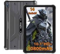 HOTWAV R8 Tablet Rugerizada - 10.1" HD+ Pantalla Waterproof Tablet, 12 + 128GB/1TB TF Tableta Android 14, 10800 mAh Tablets Robusta, Cámara de 13MP, Octa-Core/IP68 e IP69K/Dual SIM 4G/WLAN 5/GPS/OTG