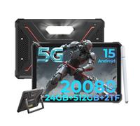 HOTWAV R9 Ultra 5G Tablet Rugerizada Android 15(2025), 24GB + 512GB/TF 2TB Tablets, 2K 11" Pulgadas, 20080mAh 20W, 64MP + 16MP + 20MP Cámara, Dual SIM 5G/Face ID/GPS/OTG/IP68&IP69K Con Soporte y Lápiz