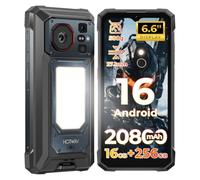 HOTWAV W11 Pro Movil Irrompible Android 16, 580g, 20800mAh, 16GB RAM+256GB ROM/2TB TF, 6.6" FHD+ 120Hz Teléfono Móvil Resistente, 64MP+16MP+20MP, IP68&IP69K/GPS/NFC/OTG/Face ID/Dual-SIM