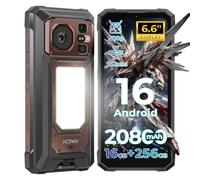HOTWAV W11 Pro Movil Irrompible Android 16, 580g, 20800mAh, 16GB RAM+256GB ROM/2TB TF, 6.6" FHD+ 120Hz Teléfono Móvil Resistente, 64MP+16MP+20MP, IP68&IP69K/GPS/NFC/OTG/Face ID/Dual-SIM