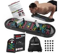 HOTWAVE Tabla de flexiones de fitness para mejorar el ejercicio, barra de empuje portátil plegable 20 en 1, asas de flexión para piso. Equipo de entrenamiento de fuerza profesional para hombre y mujer