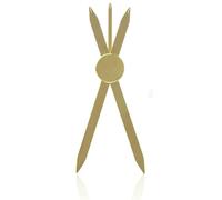 HOTWE Herramienta de medición de cejas para mapeo, brújula de acero inoxidable, regla de cejas para microblading, delineador de ojos, maquillaje semipermanente (dorado)