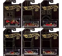 Hotwheels - Juego completo de 6 autos Hotwheels 55 aniversario, color perla y cromo, autos de juguete de metal premium para coleccionistas y entusiastas, réplicas fundidas a presión a escala 1:64 de