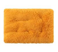 HotYou Cama para Perro Grande, Piel Sintética, Camas Antiestres, Colchon Cojín Perro Grande de 2.5-40KG, Colchoneta Lavable a Máquina, Fondo Antideslizante Dog Bed,Amarillo,L 78 * 55 CM（<15KG）