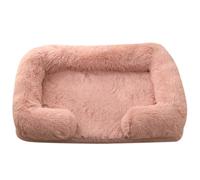 HotYou Cama para Perros Gatos pequeño, Mediano, Grande, Piel Sintética, Camas de Perro Lavable con Capa Interna Impermeable, Antideslizante, Antiansiedad,Pink 1,M 57 * 45 CM（<9KG）