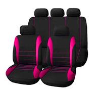 HotYou Fundas Asientos Coche Universales para Delanteros y Traseros | Funda para Asiento Coches | Accesorios Interior Universal,Desmontable y Lavable,Rosa