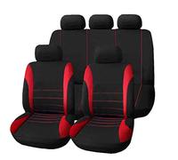 HotYou Fundas Asientos Coche Universales para Delanteros y Traseros | Funda para Asiento Coches | Accesorios Interior Universal,Desmontable y Lavable,Rojo