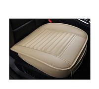 HotYou Fundas Coche Asientos Universales, Interior de Lujo del Coche Fundas Asientos Coche Delantero Súper Suave Cómodo,Protectors Asientos Coche de Cuero de PU, Beige, Asiento Delantero * 1 Pic