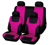 HotYou Juego de Fundas de Asientos, Desmontable y Lavable Funda para Asiento Coches Universal,Desmontable y Lavable,Rosado