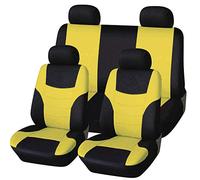 HotYou Juego de Fundas de Asientos, Desmontable y Lavable Funda para Asiento Coches Universal,Desmontable y Lavable,Amarillo
