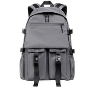 HotYou Mochila Morral Bolso Cómodo Impermeable para Adolescente Estudiante Instituto Trabajo Universidad Diario Hombre Mujer,Gris