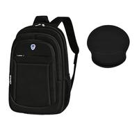 HotYou Mochila + Set Alfombrilla Ratón, Tamaño 48x34x18cm, Compartimento Portátil 15,6 Pulgadas, Bolsillos Multicapa, Transpirable & Impermeable, Reducción Carga, Ideal Trabajo & Viaje,Azul 1