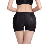 HotYou Mujer Bragas Braguitas Moldeadoras con Relleno Embellecer Cadera Lateral Calzones sin Costuras Push Up Butt Enhancer,Negro,2XL