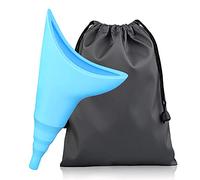 Hotype Urinario Portatil Mujer, Orinal Mujer Embudo De Silicona, Reutilizable Urinario Femenino para Mujeres De Pie para Orinar, para Actividades al Aire Libre, Camping, Viajes, Festivales, Azul