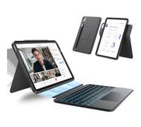 HOU Teclado Desmontable Solo para iPad Pro 11" M5/M4 2025/2024, Funda Magnética Rotatoria con Teclado para iPad Pro 11" (6/5ta) Gen con Trackpad Multitáctil, Retroiluminación en 7 Colores - Negro