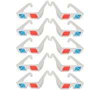 HOUDERCO 10 Gafas 3D Rojas y Azules de Papel Ligeras y Confiables para Ver Películas y Juegos en 3D Estilo Moderno