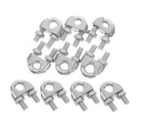 HOUDERCO 10 piezas Abrazaderas de Cable Inoxidable Clips de Cuerda U Shape para Fijación de Cables y Resistentes al Desgaste para y Variadas