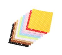 HOUDERCO 10 Piezas Kit de Telas No Tejidas Estampado de Lunares en 10 Colores para Manualidades Infantiles, Mejora la Creatividad y Habilidad Manual
