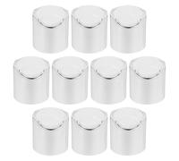 HOUDERCO 10 tapas de repuesto para botellas de loción, plástico color plata, diseño único y funcional, resistentes a fugas, aptas para botellas de gel y cuidado personal