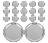 HOUDERCO 100 piezas Unidades Tapas para Tarros Mason Aluminio Tapa Hermética Reutilizable para Conservación de Alimentos y Mermeladas Boca Regular