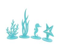 HOUDERCO 1Juego Adorno de Algas de Coral de Fieltro para Decoración de Escritorio de Decoración de Hogar y Oficina