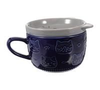 HOUDERCO 1pieza Taza de Gato Cerámica con Diseño de Gato Animado Taza Multifuncional para Café Leche y Bebidas Tapa Creativa para Uso Diario y Fiestas