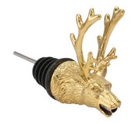 HOUDERCO 1pieza Vertedor Vino Creativo Cabeza Ciervo Dorado Aireador Práctico para Botellas Estándar Dispensador Licor Elegante para Bares y Hogar