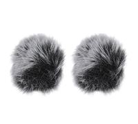 HOUDERCO 2 Fundas Protectoras de Felpa Resistentes al Viento y Humedad para Micrófono Clip Cubiertas para Micrófono Ideales para Entrevistas y Grabaciones