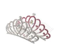 HOUDERCO 2 Piezas Peineta Pequeña de Princesa Diseño Clásico y Cristales de Imitación, Accesorio Pelo Fácil de Usar y Cómodo para Niñas en Fiestas y Bodas