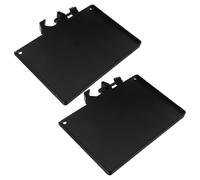 HOUDERCO 2 piezas Soporte para Micrófono con Bandeja de Estante con Abrazadera Compatible con Tubos de Plataforma Organizadora para Tarjeta de Sonido para Transmisión y Grabación