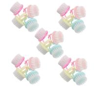 HOUDERCO 20 Piezas Cepillo para Limpiar Polvo de Uñas de Nylon y Plástico Resistente a Deformación, Pequeño y Portátil para Manicura Profesional y Viajes
