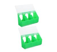 HOUDERCO 2piezas Cajas De Comida para Dispensador De Comida para Jaulas De Pájaros Comedero Colgante para Pájaros Comedero para Suministros para Jaulas