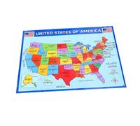 HOUDERCO 2piezas De América Póster De Geografía Tecnología Cartográfica Superior Resistente Decoloración