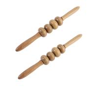 HOUDERCO 2piezas Rodillo De Masaje De Madera Para Aliviar La Fatiga Muscular Masajeador Manual De Profundo Herramienta De Maderoterapia Para Abdomen y Piernas Diseño Ergonómico y Suave