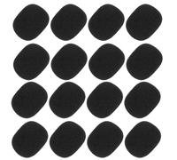 HOUDERCO 30 Piezas de Parabrisas de Espuma Negra para Micrófono de Mano y Solapa, Reducción de Ruido y Protección Portátil Adecuado para Grabación y Conferencias