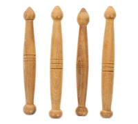HOUDERCO 4 Piezas palo de masaje rodillo de masaje con cuentas reflexología podal acupresion masajeador corporal varilla de punto de acupuntura pluma de punto de acupuntura Madera fragante
