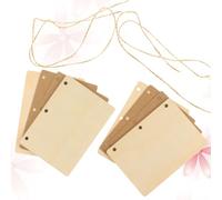 HOUDERCO 4piezas Cuadernos Votos Boda Rústicos de Papel Kraft con Cubierta de Madera para Escribir Juramentos Accesorios para Fotografía y Decoración de Bodas