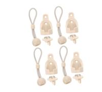 HOUDERCO 4piezas Hebilla Resistente Al Viento para Cortina Enrollable Kit De Cuerda Elástica y Tapa Final para Persianas Exteriores Fácil Instalación