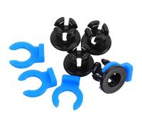 HOUDERCO Abrazaderas para Extrusor Hotend de Impresora 3d, Clip Bowden Plástico 4 Mm, 8 Piezas (4 Clips y 4 Garras), Acoplamiento Rápido para Tubos, Accesorio Industrial para Impresión 3d